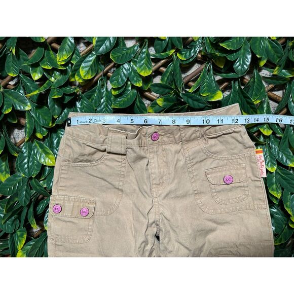 VINTAGE y2k The Cheetah Girls Tan Khaki Capris Size 12 - Picture 6 of 10